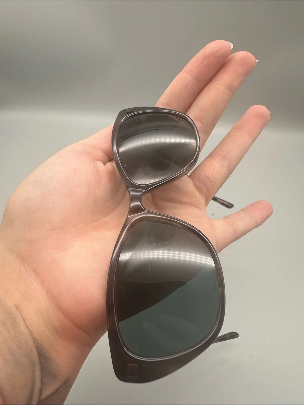 Mykita Lite Ygritte Sunglasses Taupe Grey Marble Rose Gold Cat Eye 49-18-140